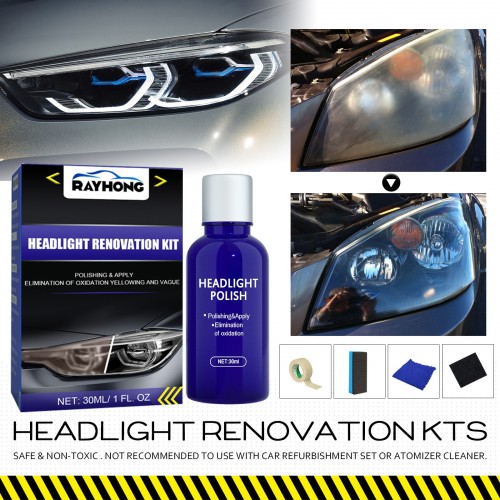 Rayhong Headlight Renovation Kit 30ml